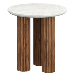 Jilsa - Accent Table - Walnut / White