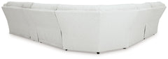 Top Tier - 6-Piece Reclining Sectional With Laf Chaise - Fabric - Alloy