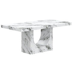 Aurelia/Mateo - 7 Piece Dining Set - White / Black