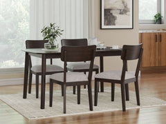 Mallenette - Dining Room Table Set (Set of 5) - Merlot