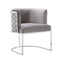 Chamberlain Dining Chair: Grey Velvet