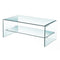 Bent Glass Coffee Table with Shelf