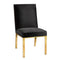 Wellington Black Velvet Gold Dining Chair
