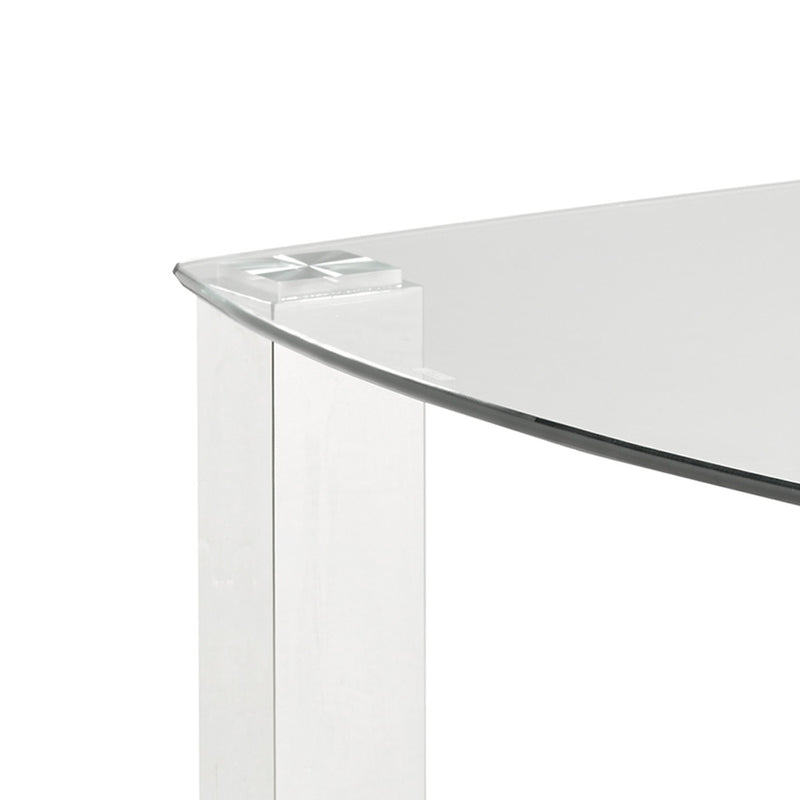James Dining Table: Brushed Steel Legs