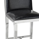 Emario Black PU Fabric Kitchen Counter Chair