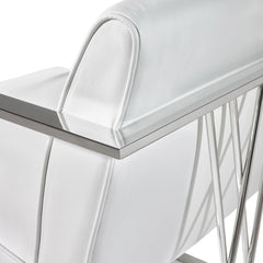 Fairmont Chair: White Leatherette