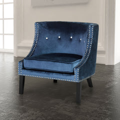 Lucy Blue Velvet Chair