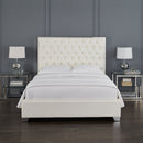 Kroma White Leatherette King Bed