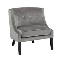 Lucy Grey Velvet Chair