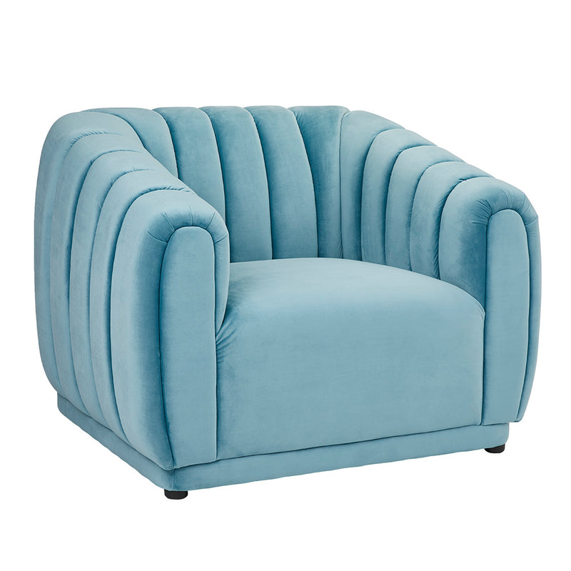 Dimoda Chair: Sky Blue Velvet