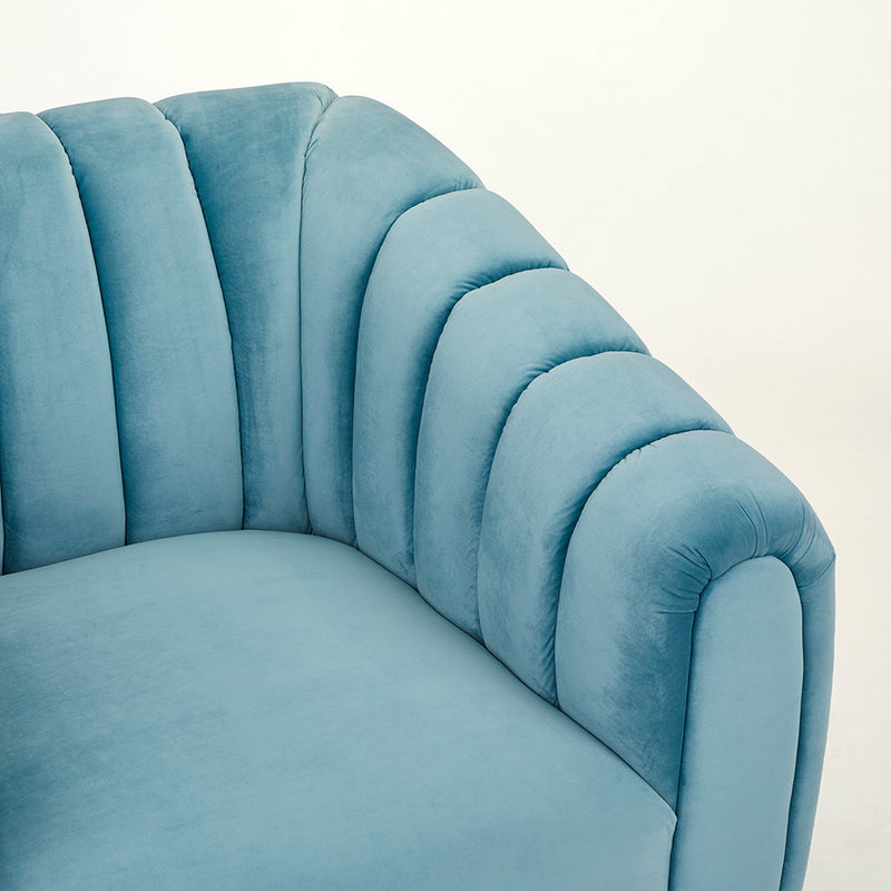 Dimoda Chair: Sky Blue Velvet