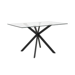 Lincoln Dining Table: Black Metal