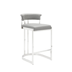 Corona Grey PU Fabric Kitchen Counter Chair