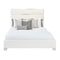 Hanne Queen Bed - White Leatherette