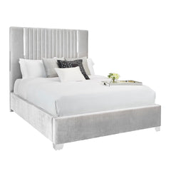 Hamilton Premium Grey Velvet Queen Bed