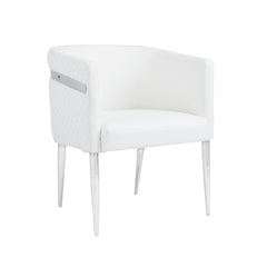 Anastasia Chair White Pu Fabric