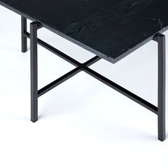 Ida Black Marble Top Coffee Table: Black Frame