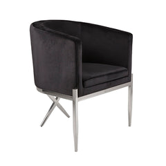 Anton Accent Chair - Black Velvet
