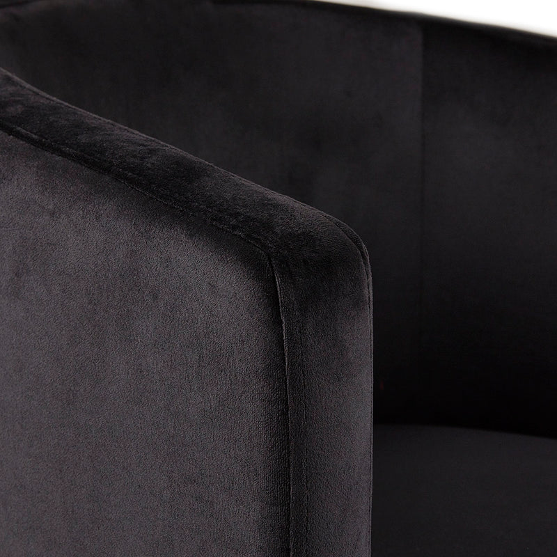 Anton Accent Chair - Black Velvet