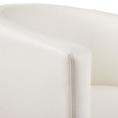 Anton Accent Chair - White Leatherette