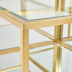 Multi-Level Coffee Table: Gold