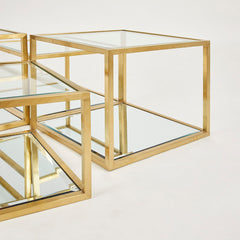 Multi-Level Coffee Table: Gold
