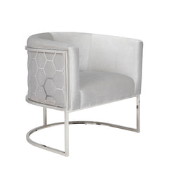 Honeycomb Chair: Grey Velvet