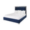 Wellington Blue Velvet Queen Bed