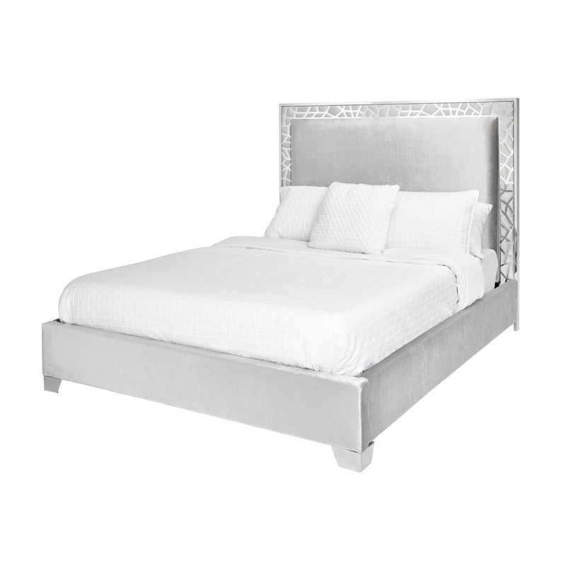 Wellington Grey Velvet King Bed