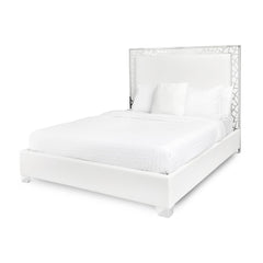 Wellington White Leatherette Queen Bed