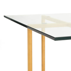 Ida Glass Top Coffee Table: Gold
