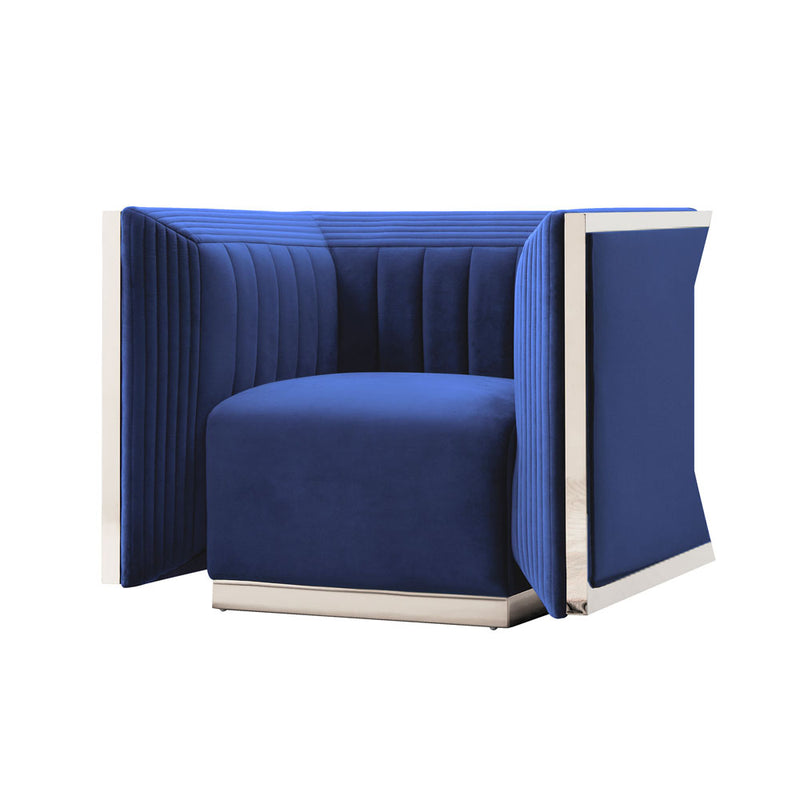 Amsterdam chair: Ink blue velvet