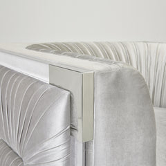 Paloma Accent Chair Grey Velvet