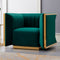 Amsterdam Chair: Green Emerald Velvet
