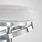 Glam Counter Stool: White Aspen Leatherette Polished Silver Frame