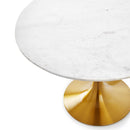 Kyros Dining Table: Matte Gold