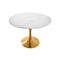 Kyros Dining Table: Matte Gold