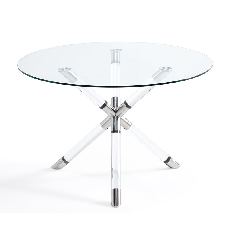 Paloma Dining Table: Silver