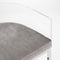 Lucca Acrylic Counter Stool: E-Grey Velvet
