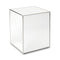 Mirror Cube Side Table: Silver