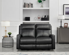 Modena Top-Grain Leather Power Reclining 3-Piece Sofa Set