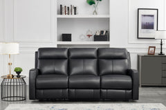 Modena Top-Grain Leather Power Reclining 3-Piece Sofa Set