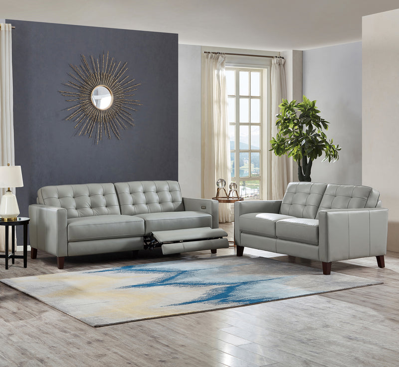George Top-Grain Leather 3-Piece Power Reclining Sofa Set