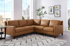 New Haven Top-Grain Leather Sectional
