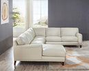 Harper Top-Grain Leather 4-Piece Sectional