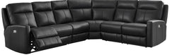 Modena Top-Grain Leather Power Reclining Sectional