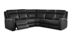 Modena Top-Grain Leather Power Reclining Sectional