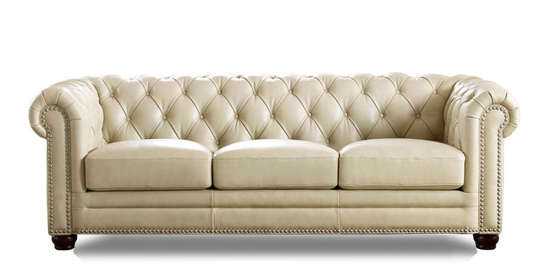 Kennedy Top-Grain Leather 3-Piece Sofa Set