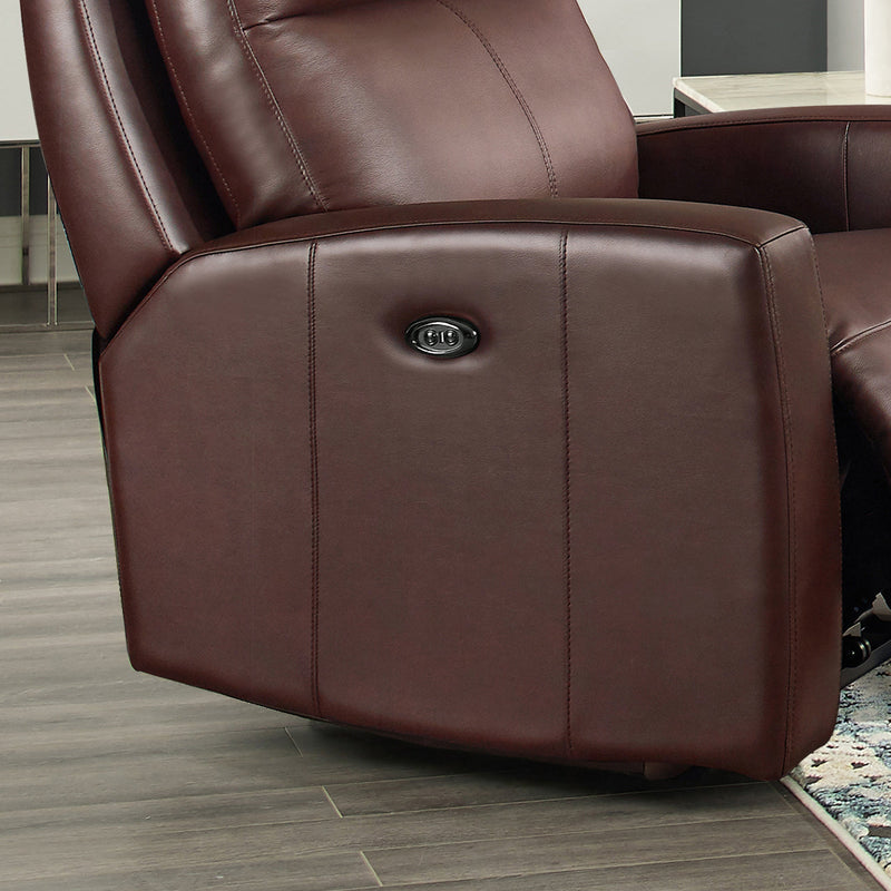Modena Top-Grain Leather Power Reclining 3-Piece Sofa Set