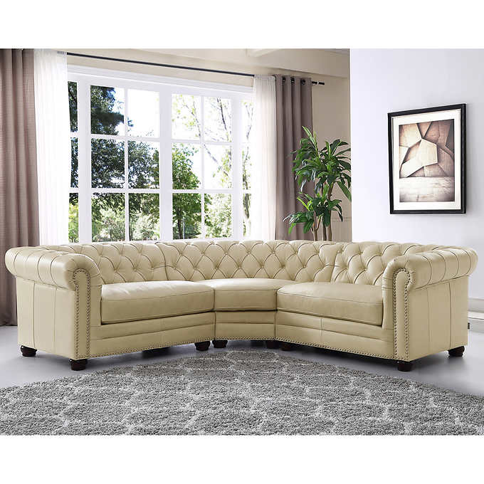 Kennedy Top-Grain Leather Sectional